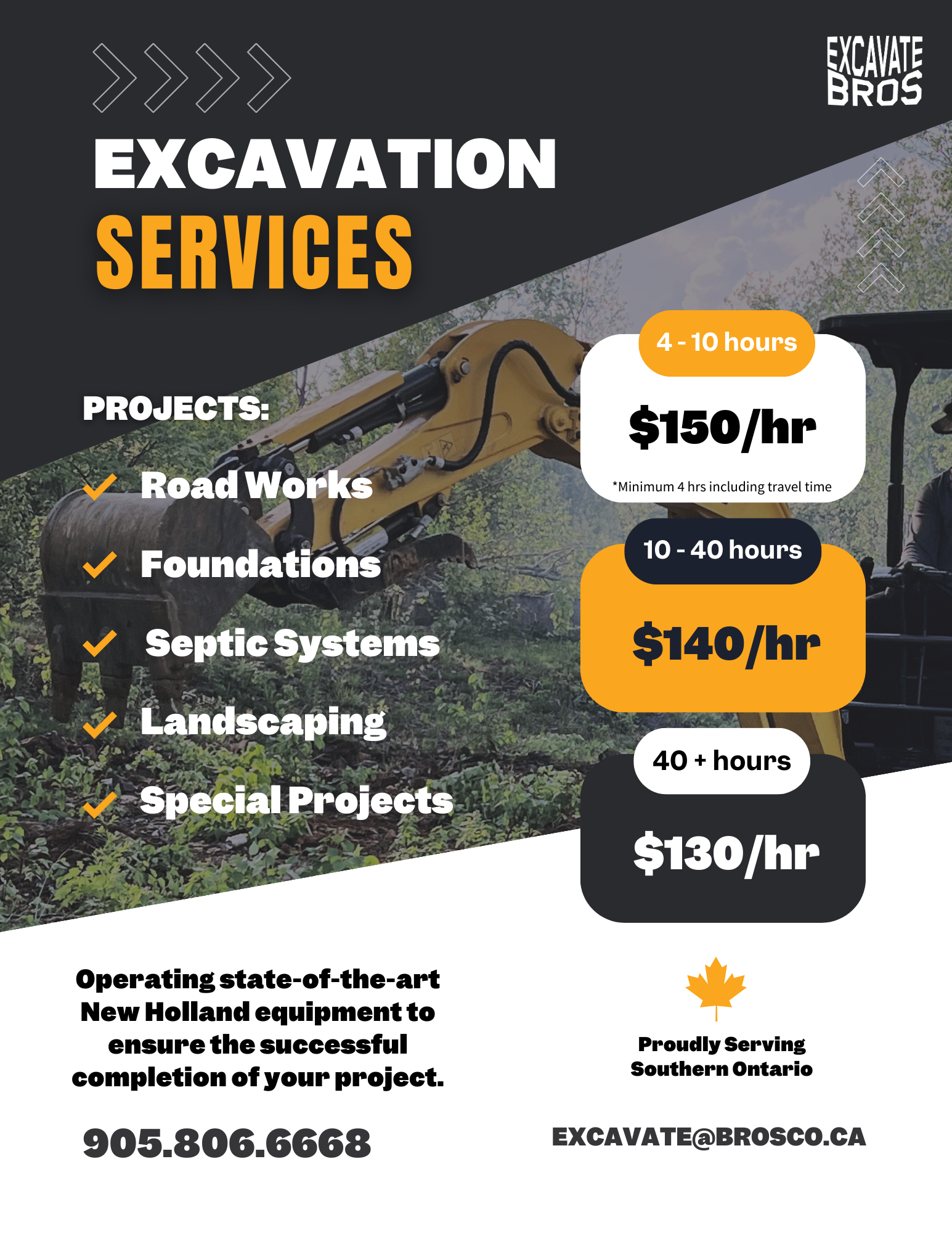 Excavate Bros Flyer EXCAVATE BROS